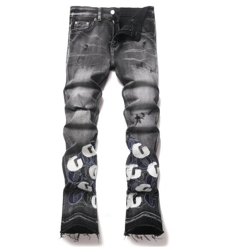 Jeans uomo nero cotone denim