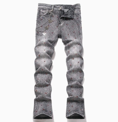 Jeans uomo grigio denim cotone