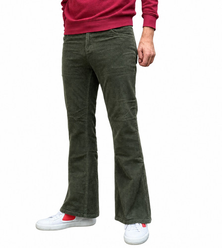 Flares verde uomo stretch - uomo,