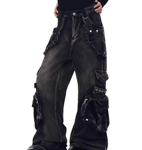 Jeans uomo nero denim cotone