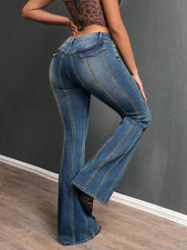 💙 High Waist Flared Blue