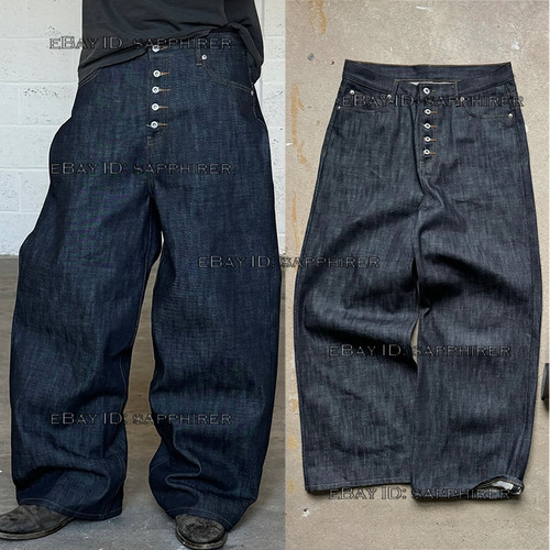 Pantaloni larghi denim grezzo