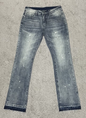 Light blue flare denim jeans - denim,