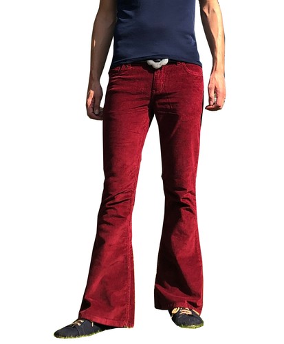 Flares burgundy uomo - burgundy, stretch