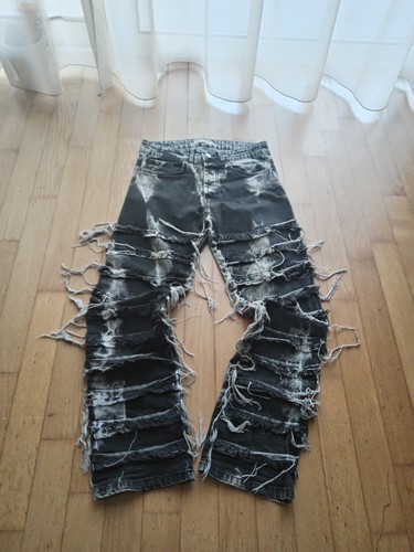 Jeans strappati flared - flared, uomo
