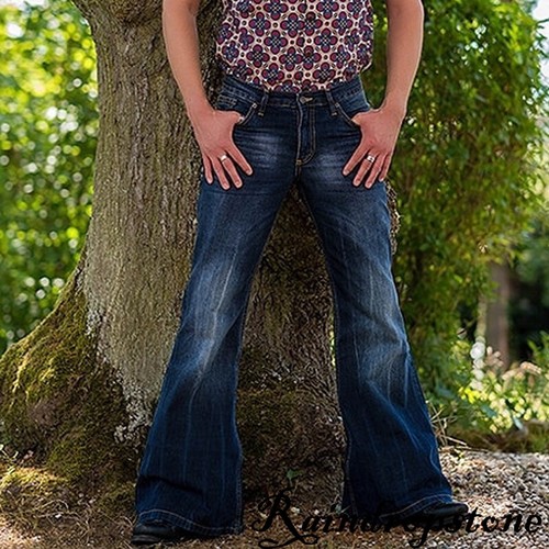 Jeans uomo fondo campana - jeans, a