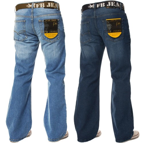 Jeans uomo bootcut gamba larga