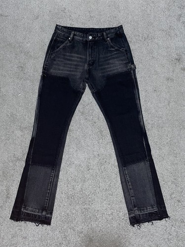 Black flare denim - black, jeans