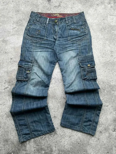 Jeans vintage cargo svasati
