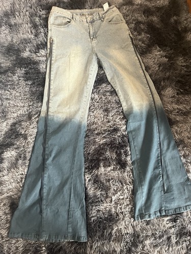 Men two tone - flare, jeans