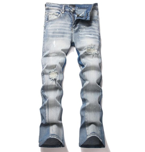 Jeans uomo blu denim misto