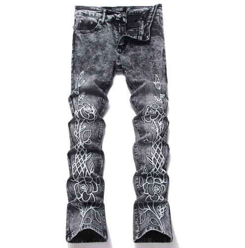 Jeans uomo nero grigio - , denim
