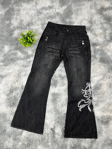 Jeans pantaloni flared neri - pantaloni,